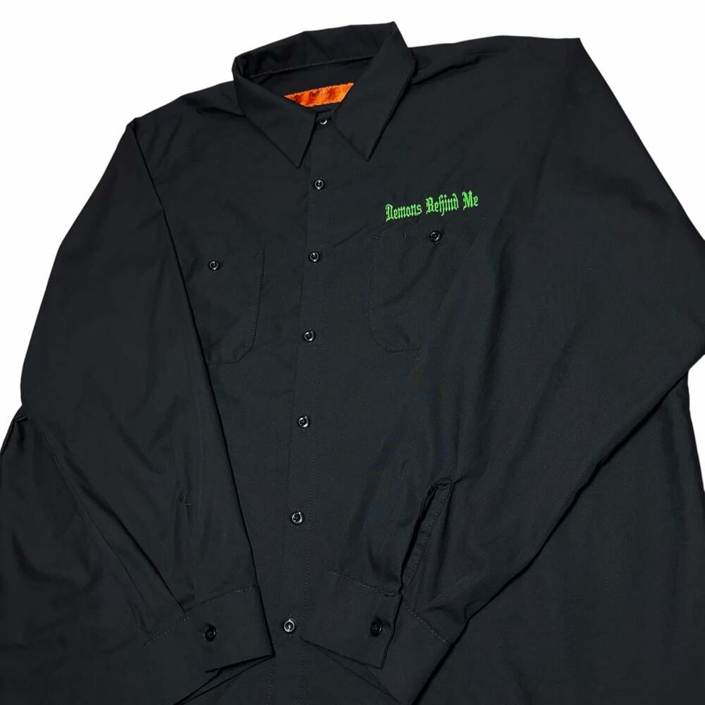 Red Kap Demons Behind Me Long Sleeve Work Shirt Black Size 3XL
